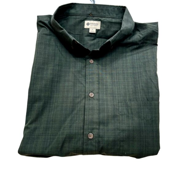 Haggar Other - Men Hagger Men’s Button Down Dress Shirt  Long Sleeve Olive Green  Size L (89)
